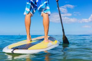 paddleboarding