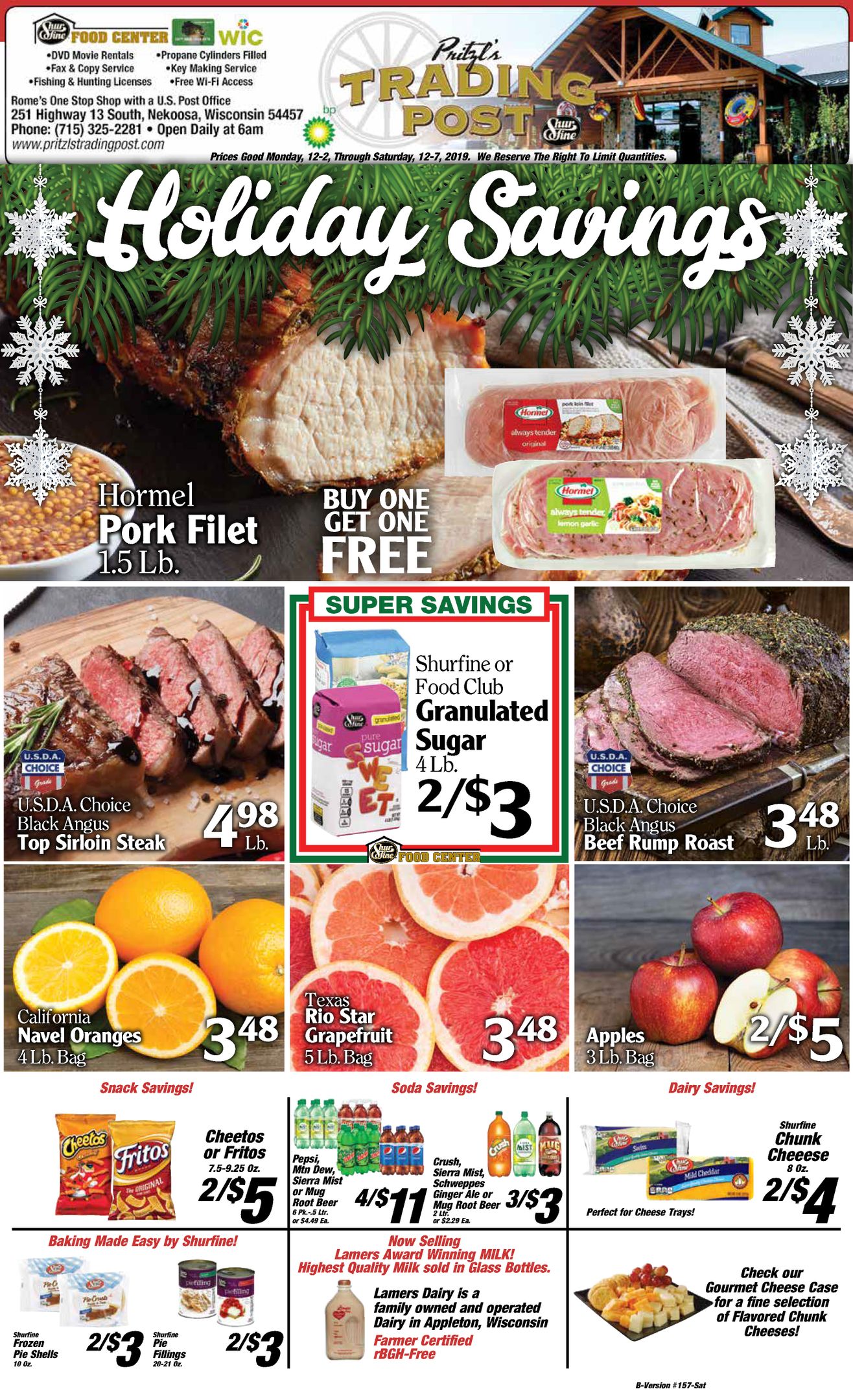 Pritzl's Trading Post Weekly Ad - Page 1