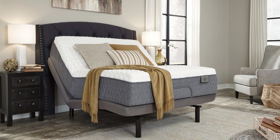 ashley adjustable bed base and mattress