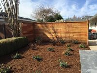 Horizontal redwood fence installed by Top Rail Fence Company in Sacramento, CA