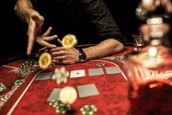 Throwing chips at poker casino parties