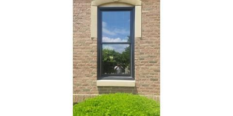 Close up picture of an Andersen 400 Series Tilt-Wash Double Hung with Black Exterior